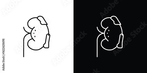 Kidney disease icon vector logo outline. thin line symbols
