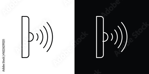 Infrared icon vector logo outline. thin line symbols