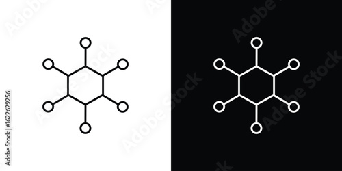 Hub icon vector logo outline. thin line symbols