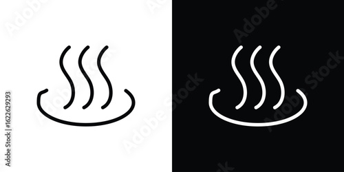 Hot icon vector logo outline. thin line symbols