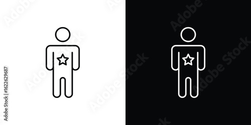 Good human icon vector logo outline. thin line symbols