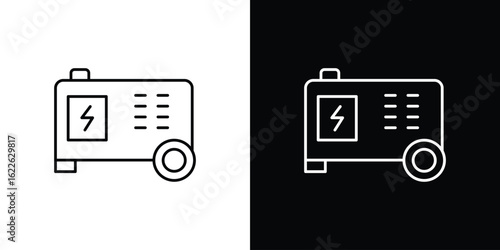 Generator icon vector logo outline. thin line symbols
