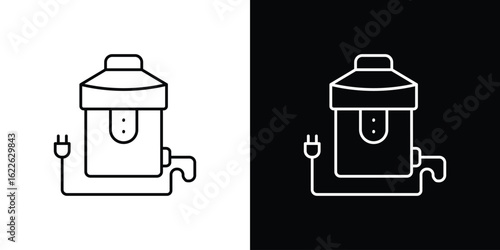 Garbage disposal icon vector logo outline. thin line symbols
