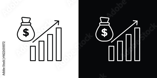 Fiscal policy icon vector logo outline. thin line symbols