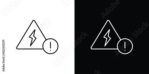 Electric Problem icon vector logo outline. thin line symbols