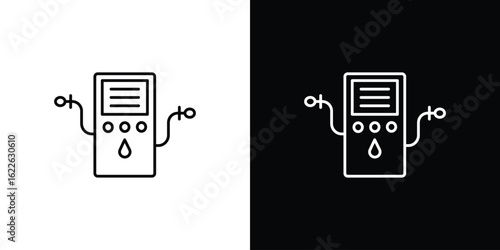 Dialysis icon vector logo outline. thin line symbols