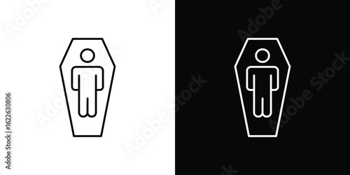 Dead icon vector logo outline. thin line symbols