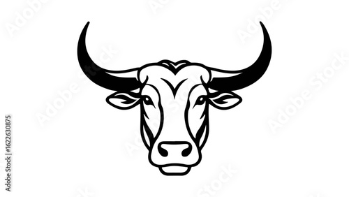 cow head shape isolated vector illustration