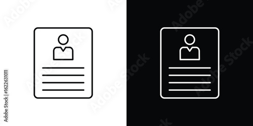 Curriculum icon vector logo outline. thin line symbols