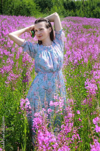 Wallpaper Mural young woman in pink dress Torontodigital.ca