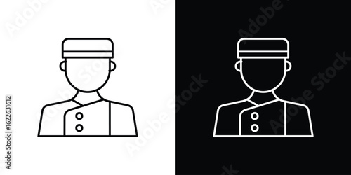 Concierge icon vector logo outline. thin line symbols