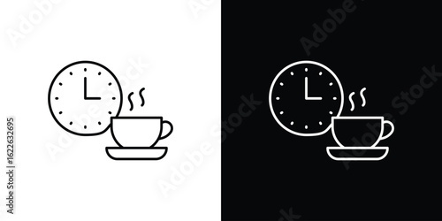 Break icon vector logo outline. thin line symbols