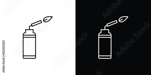 Blowtorch icon vector logo outline. thin line symbols
