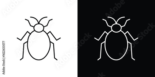 Bedbug icon vector logo outline. thin line symbols