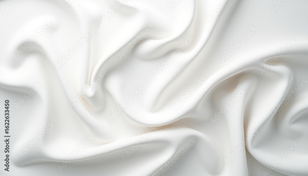Obraz premium Elegant Textured White Fabric Background with Soft Drapery Design