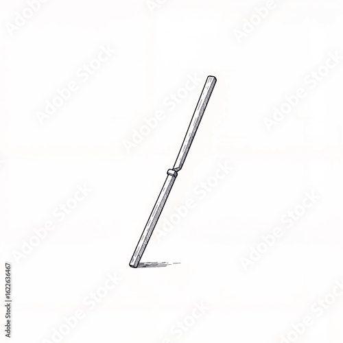Artistic pencil sketch of a leaning pencil