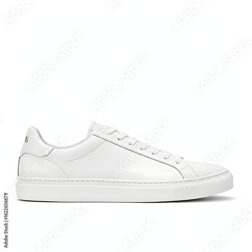 white sneaker on white background