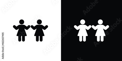 Twin icon set Vector Design for mobile concept and web design.
