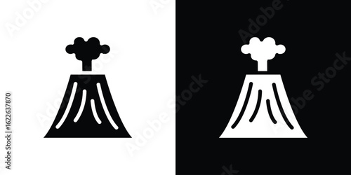 Volcano icon set Vector Design for mobile concept and web design.