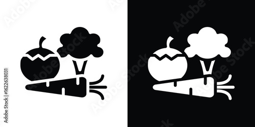 Vegetable icon set Vector Design for mobile concept and web design.