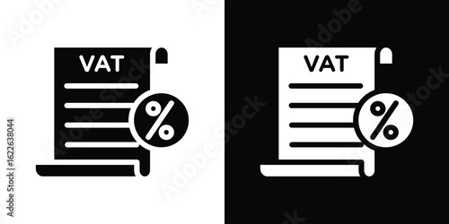 Value added tax VAT icon set Vector Design for mobile concept and web design.