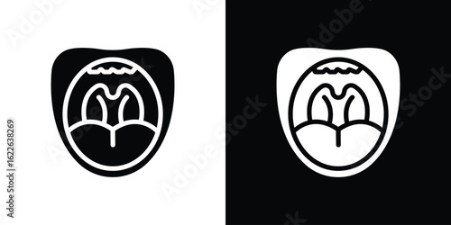 Tonsillitis icon set Vector Design for mobile concept and web design.