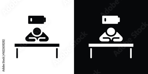 Tired person icon set Vector Design for mobile concept and web design.