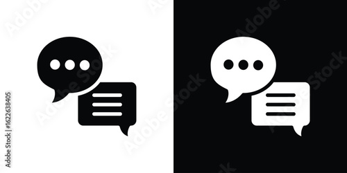 Text chat icon set Vector Design for mobile concept and web design.