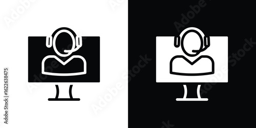 Tech support icon set Vector Design for mobile concept and web design.