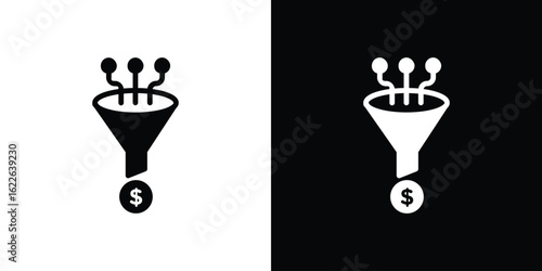 Sales funnel icon set Vector Design for mobile concept and web design.