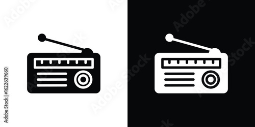 Radio icon set Vector Design for mobile concept and web design.
