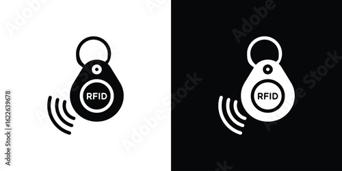 RFID key tag icon set Vector Design for mobile concept and web design.