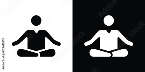 Meditating icon set Vector Design for mobile concept and web design.