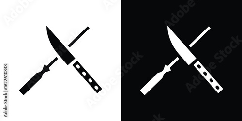 Knife sharpener icon set Vector Design for mobile concept and web design.