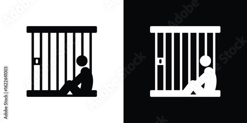 Jail icon set Vector Design for mobile concept and web design.