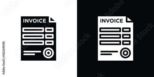 Invoice icon set Vector Design for mobile concept and web design.