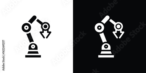 Industrial robot icon set Vector Design for mobile concept and web design.