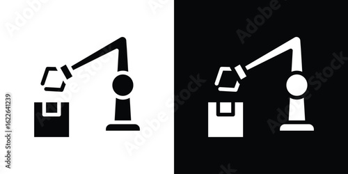 Industrial robot icon set Vector Design for mobile concept and web design.