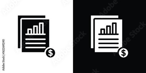 Income statement icon set Vector Design for mobile concept and web design.