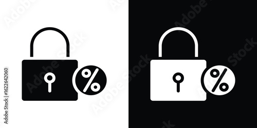 Fixed rate mortgage icon set Vector Design for mobile concept and web design.