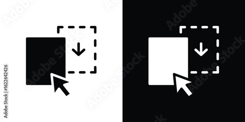 Drag and drop icon set Vector Design for mobile concept and web design.