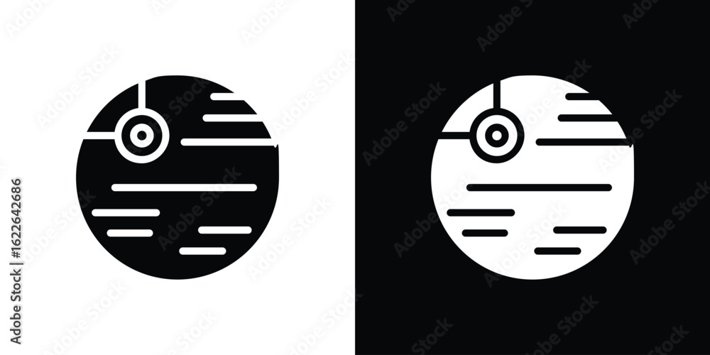 Death star icon set Vector Design for mobile concept and web design.
