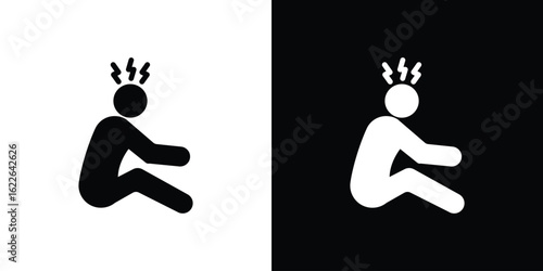 Depression icon set Vector Design for mobile concept and web design.