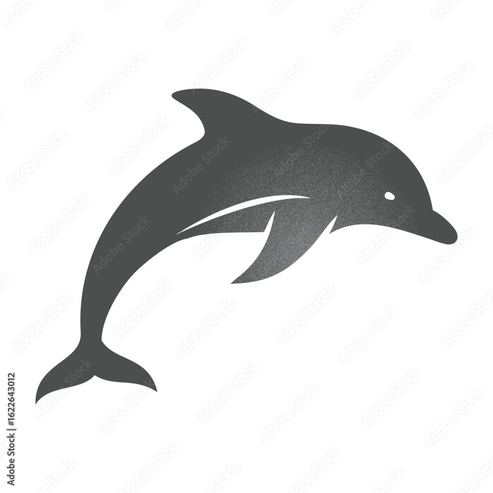 Fototapeta premium cute dolphin silhouette vector art