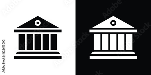 Courthouse icon set Vector Design for mobile concept and web design.