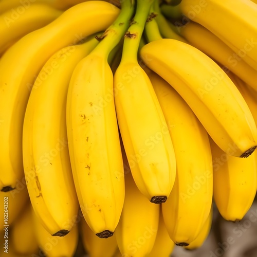 Ripe bananas are yellow and have lots of vitamins