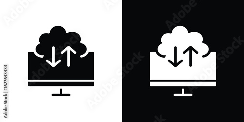 Cloud computing icon set Vector Design for mobile concept and web design.