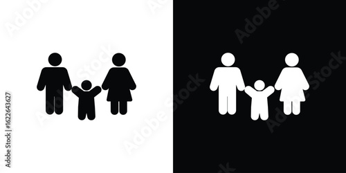 Child custody icon set Vector Design for mobile concept and web design.