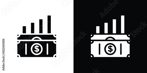 capital gain icon set Vector Design for mobile concept and web design.