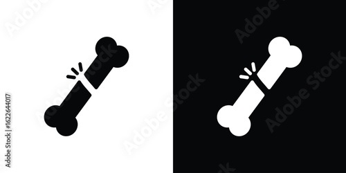 Broken bone icon set Vector Design for mobile concept and web design.